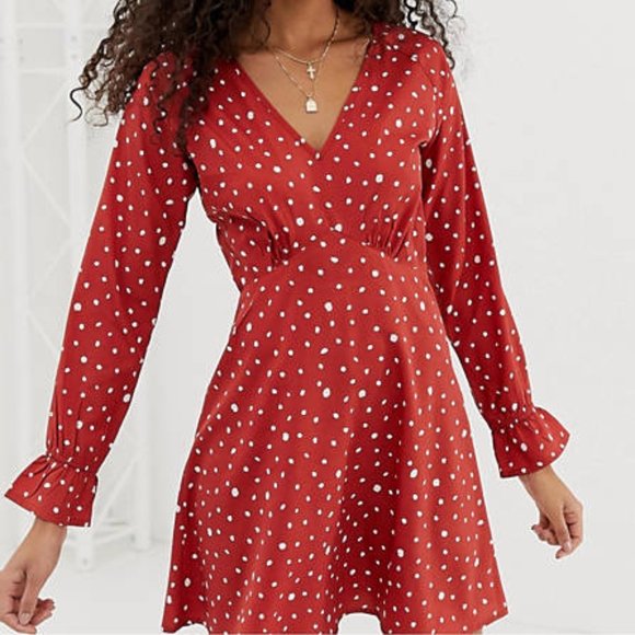 Long Sleeve Tea Dress - Picture 1 of 4